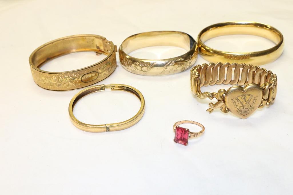 Lot of Gold-filled ring and bracelets (1 of 5)