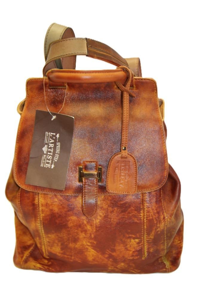 NEW DESIGNER L'Artiste spring Step Brown Multi leather backpack (1 of 9)