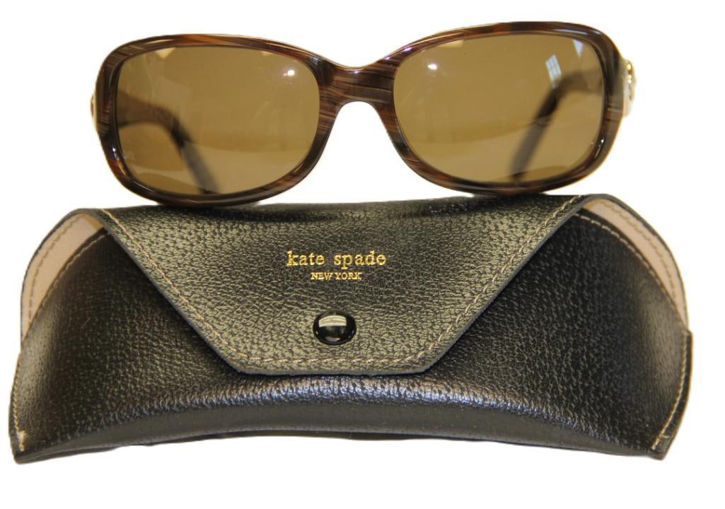 NEW DESIGNER KATE SPADE IN the Case Brown horn SUNGLASSES "CELESTE" (1 of 7)