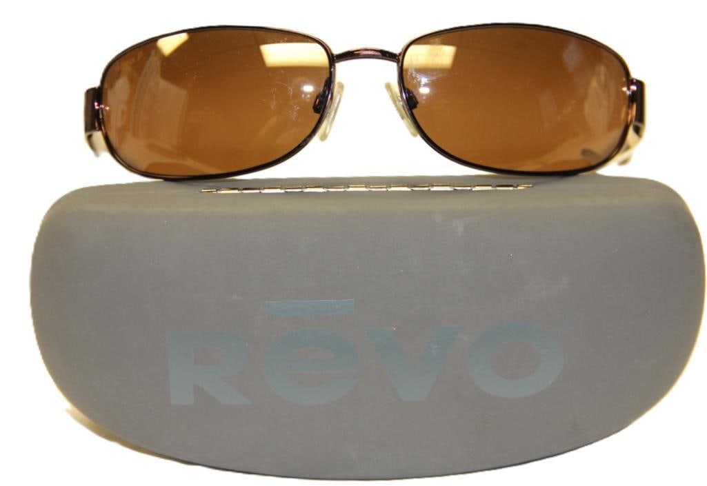 NEW DESIGNER MENS SUNGLASSES REVO in the case Polarized Brown: AUTHENTIC NEW IN THE CASE. Made in Italy See Photos for style number, and sizing numbers. $250.