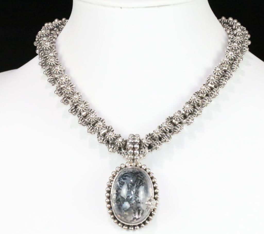 GORGEOUS Stephen Dweck OOAK RARE Black Rutilated Quartz Pendant Necklace 236 grams (1 of 14)