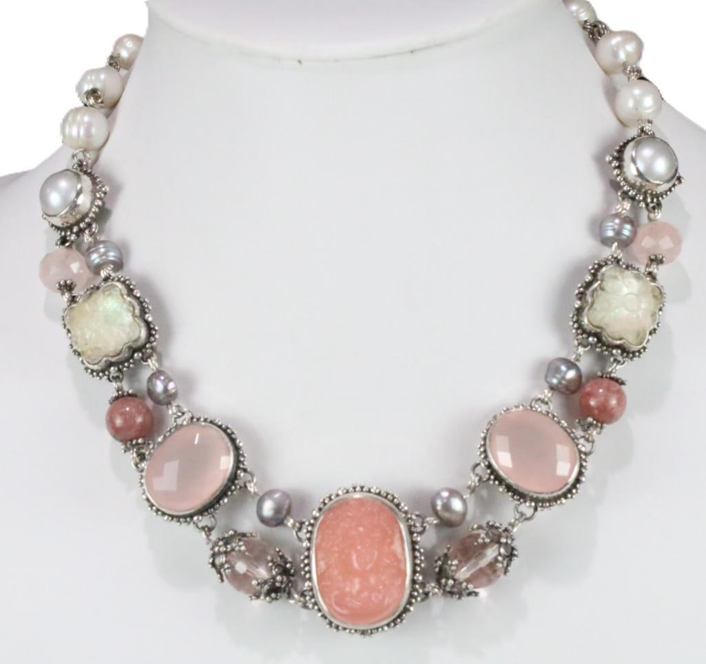 Stephen Dweck Sterling Silver Victorian Design Cameo Necklace (1 of 9)