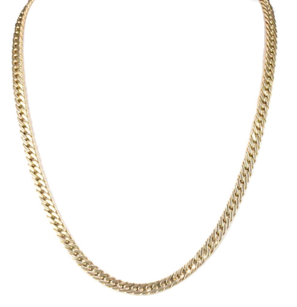 LUXURY ESTATE 14kt Gold solid Cuban Link Necklace 21" weight 23.7 grams. (1 of 3)
