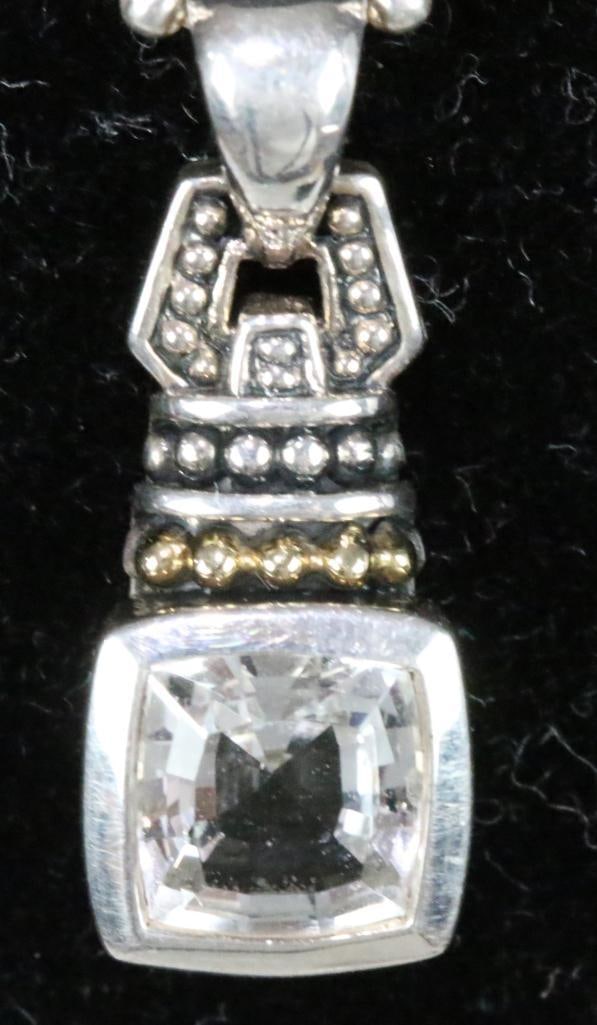 LUXURY ESTATE LAGOS 18kt gold & Sterling silver Caviar Topaz Pendant necklace (1 of 8)