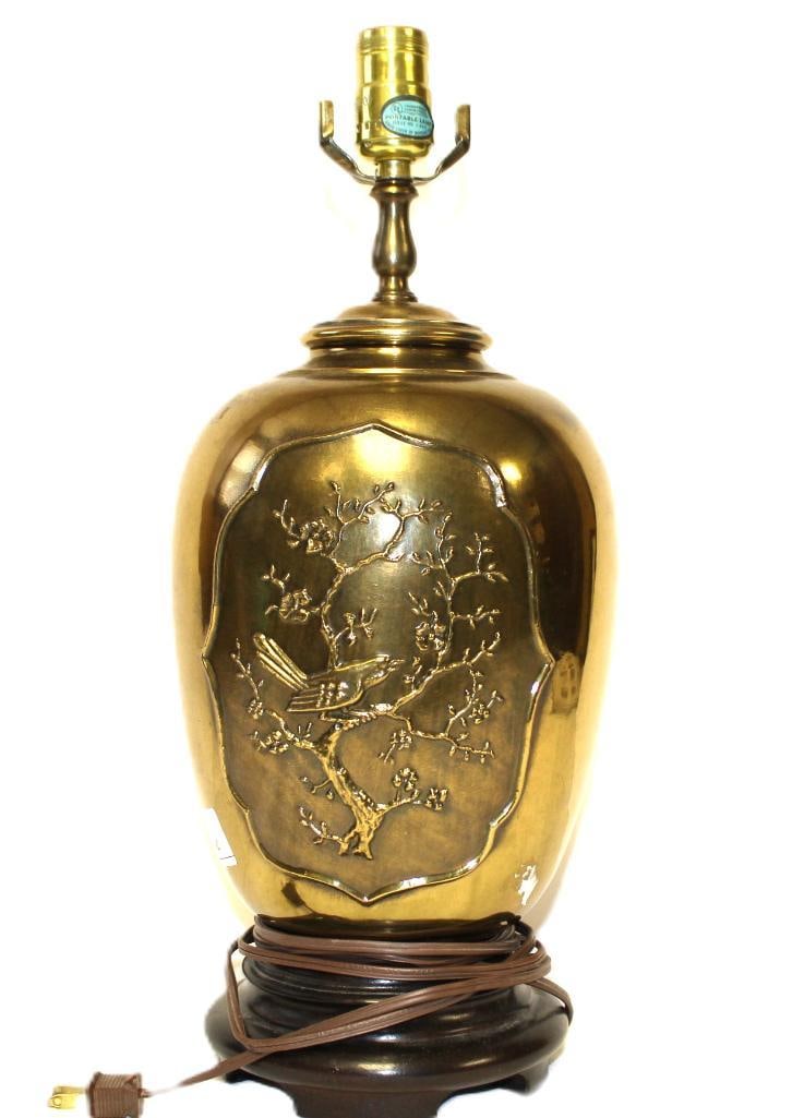 KNOB CREEK high end designer 18" high table lamp with Bird Design (1 of 2)