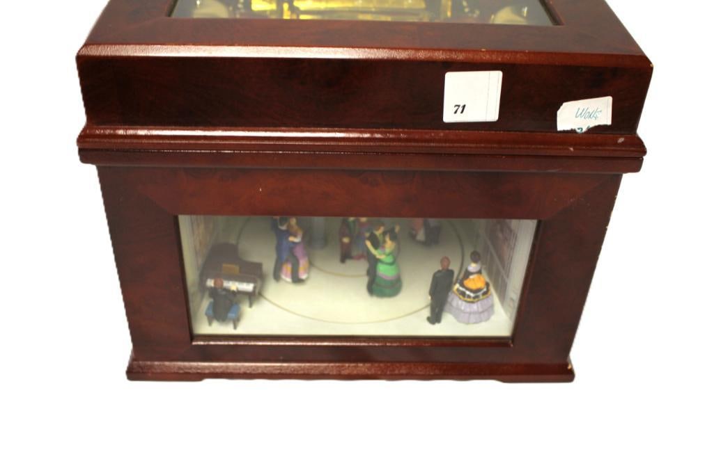 Mr. Christmas Music Box Battery operated, but has an electric adapter that plays  Christmas music (1 of 6)