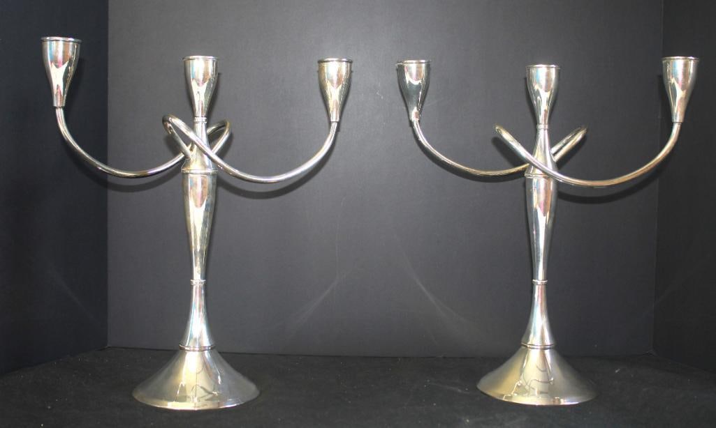 International Silver Sterling Silver pair of 2 candelabras (1 of 2)