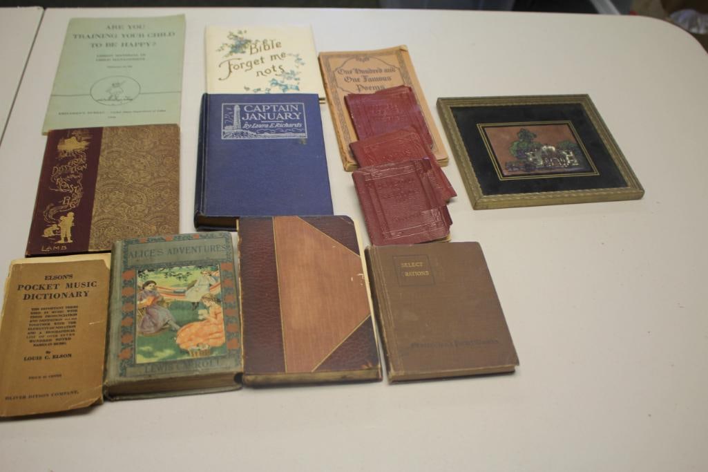Lot of 11 Antique / Vintage RARE Books and 1 Picture (1 of 3)