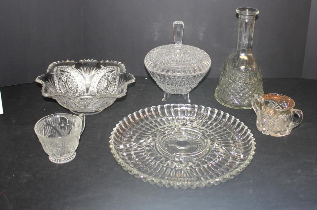 Lot of 6 Vintage Glass Pieces ABG, bohemian (1 of 4)