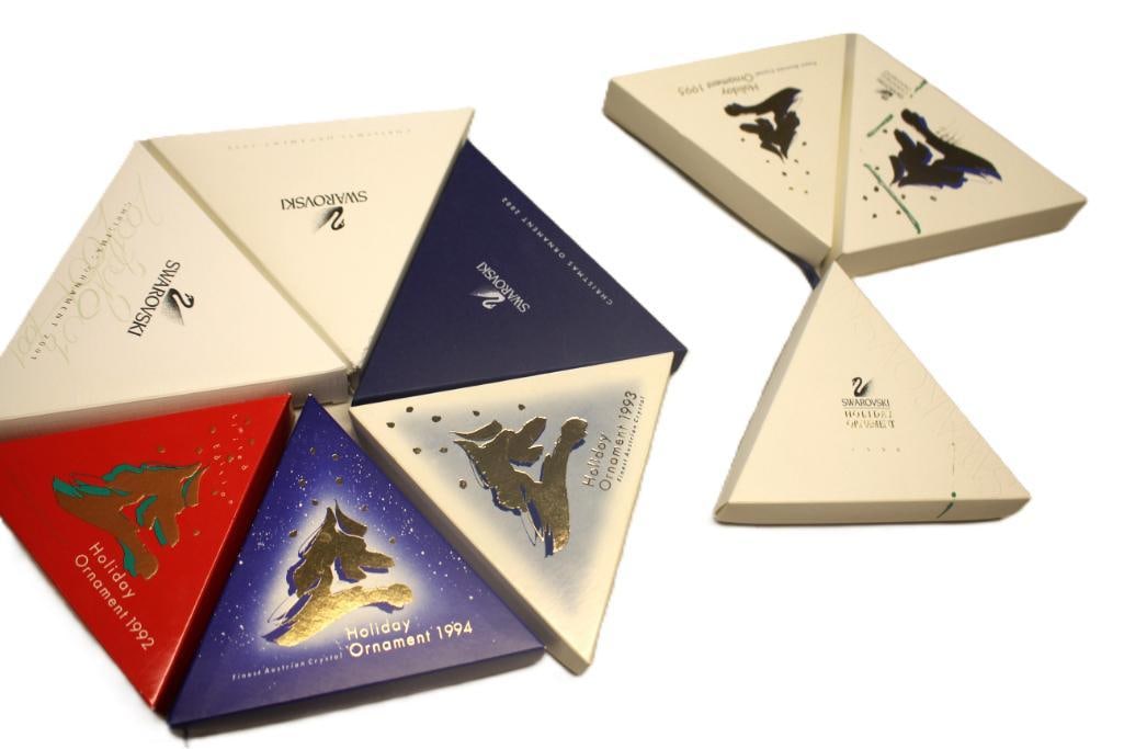 Lot of 9 Holiday Swarovski  Large Annual Snowflake Ornaments (all in original boxes) (1 of 4)