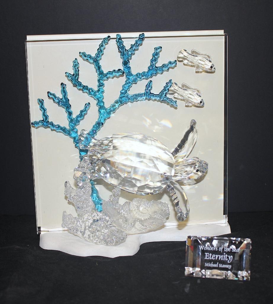 Swarovski Crystal Wonders of the Sea- Eternity with Title Plaque figurnine: In the original box