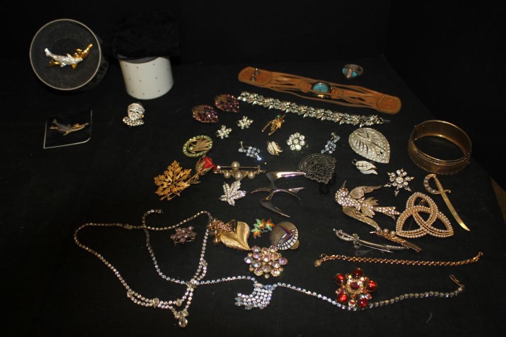 Swarovski Crystal- 2 pieces and bag of Costume Jewelry (1 of 4)