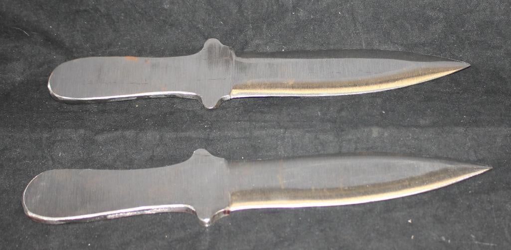 NEW Custom Handmade 10/95 High Carbon Steel Full Tang- 2 Piece Set- Throwing Knives (1 of 2)
