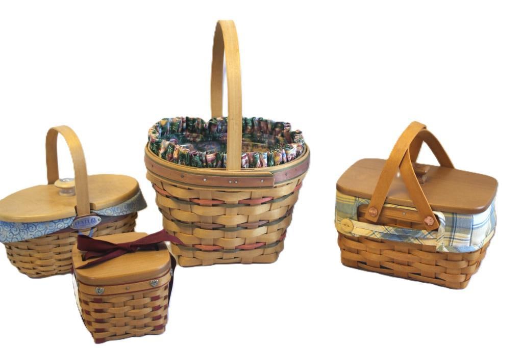 Longaberger baskets lot of 4 NEW spring, century more (1 of 4)