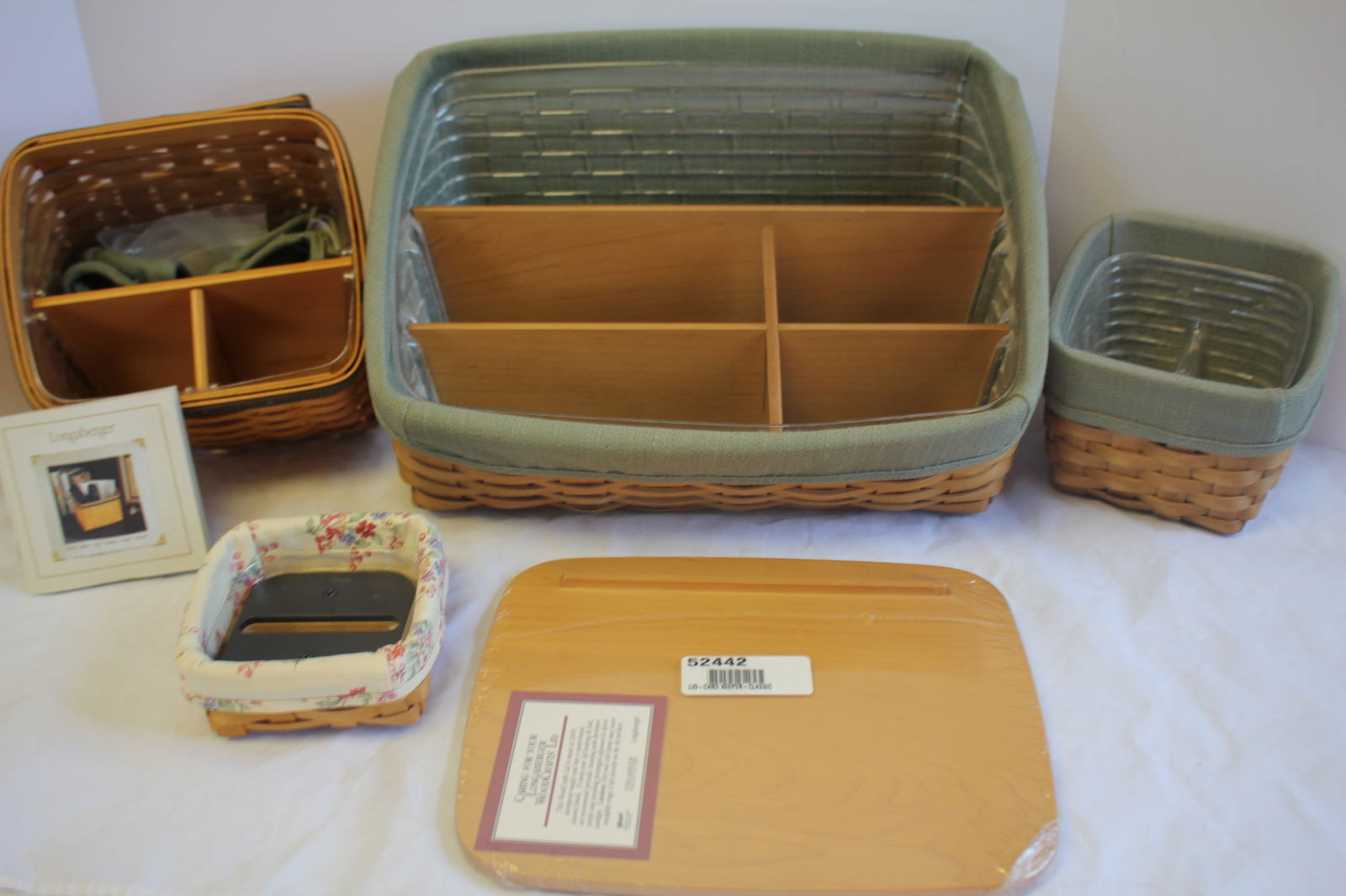 Longaberger baskets lot of 5 business desk organizer file (1 of 4)