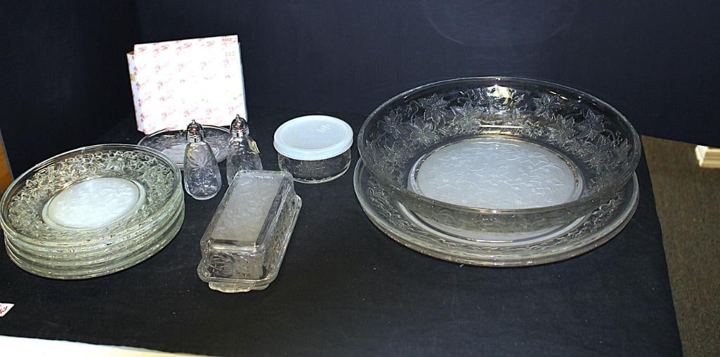 Princess House Fantasia Crystal platters & serve ware lot of 14 pieces (1 of 4)