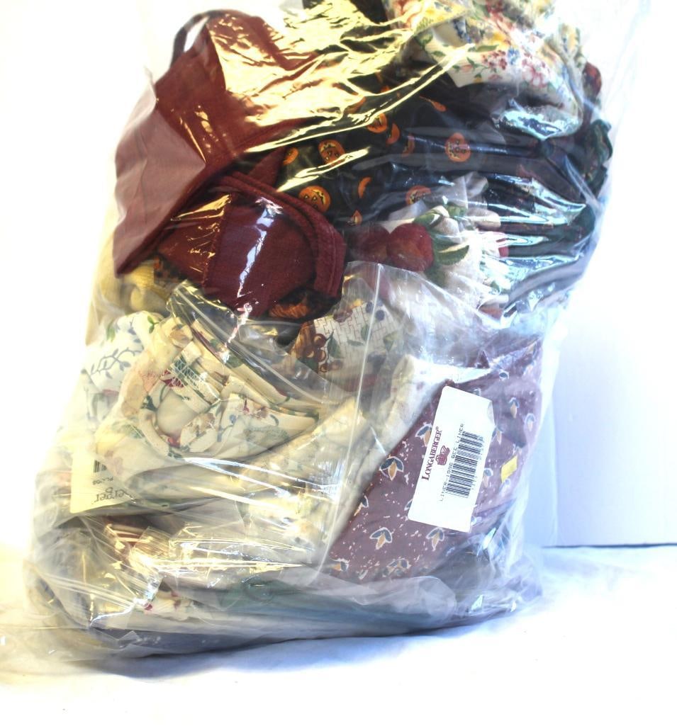 lot of 45 NEW assorted Fall Longaberger fabric basket liners/garters (1 of 4)