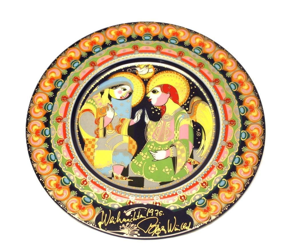 NEW Rosenthal Galerie signed Bjorn Wiinbald "Verkundigung"1975 Christmas plate: 11" diameter signed Bjorn Wiinbald "Verkundigung" 1975 Christmas plate. Made in Germany.