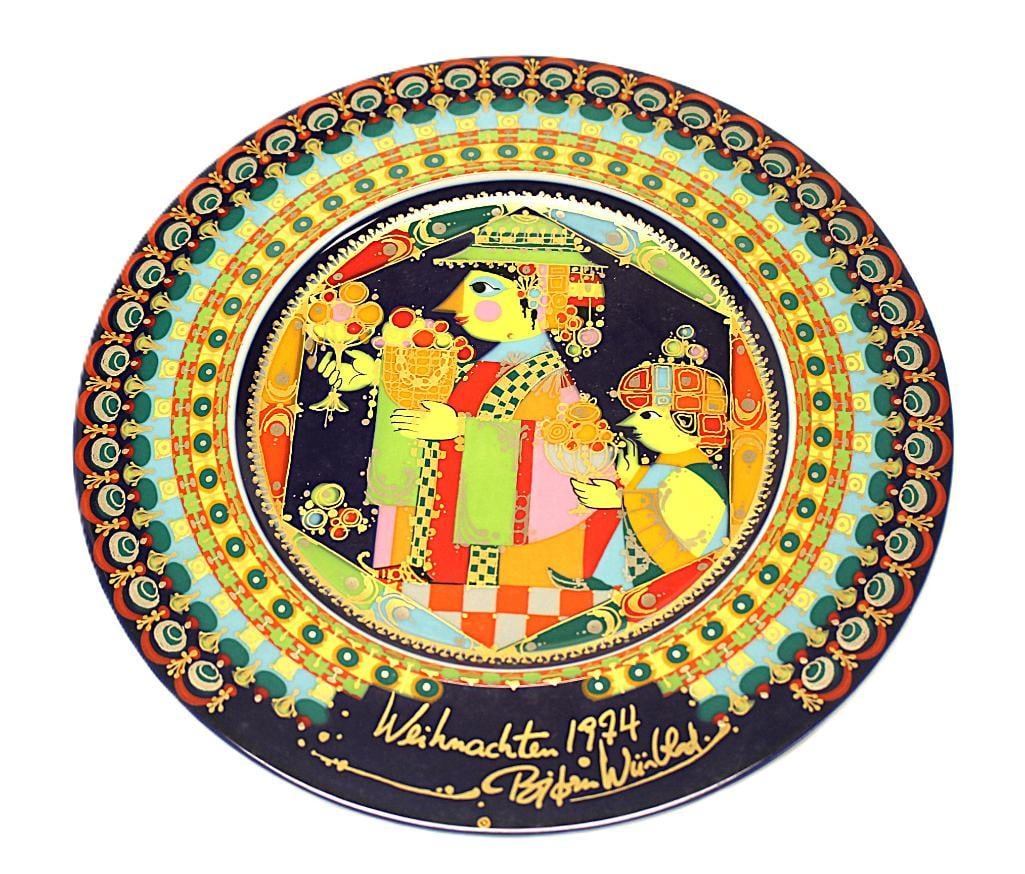 NEW Rosenthal studio line signed Bjorn Winnbald "Heilge 3 Konige" 1974 Christmas plate (1 of 2)