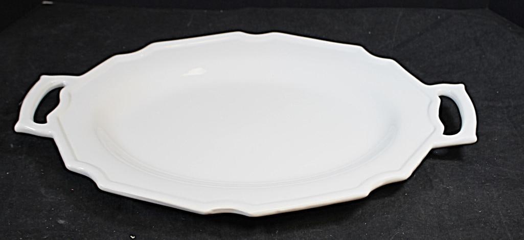 NEW White large ceramic serving tray with handles (1 of 3)