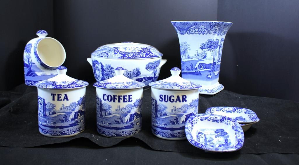 NEW Spode Lot of 7 Blue Italian Baking, Accessories, Canisters and more (1 of 12)