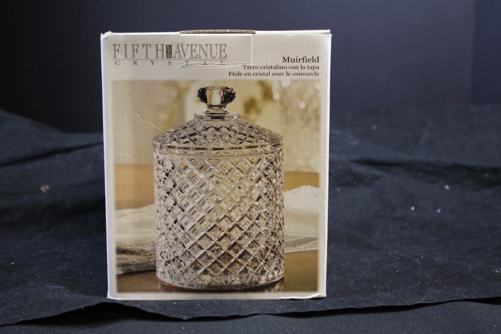 NEW Fifth Avenue Muirfield Crystal Jar with Lid (1 of 3)
