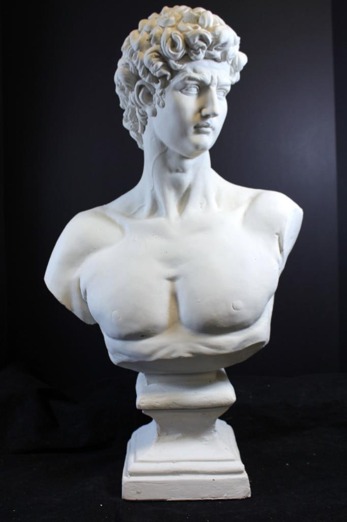NEW large white ceramic bust statue (1 of 3)
