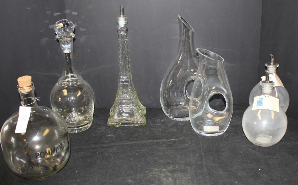 NEW Amici, Barreveld, & others assorted glass dispenser bottles lot of 7 (1 of 8)
