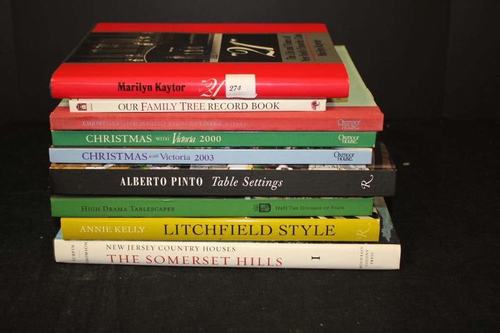 NEW Lot of 9 Books- 3 Christmas Entertaining Books (1 Martha Stewart), 1 Family Tree record book, 2 (1 of 7)