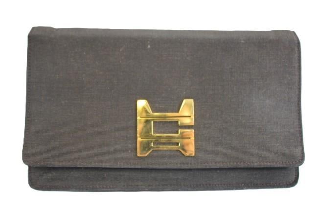 Vintage Designer Van Cleef & Arpels France black Jacquard Evening Bag (1 of 10)