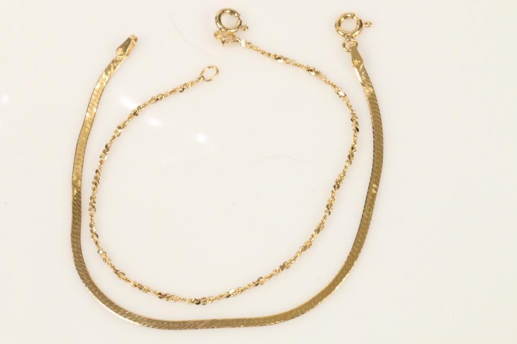 NEW Lot of 2 gold over Sterling silver bracelets (1 of 6)