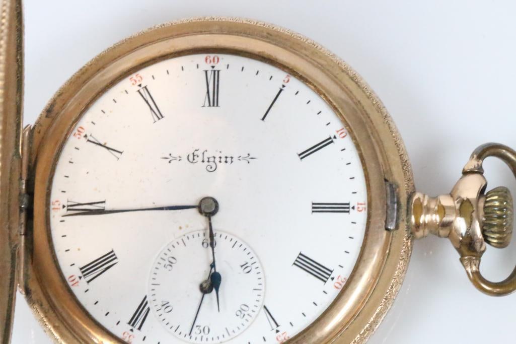 14kt Gold Filled Antique Elgiational Watch Co. Men's Pocket Watch WORKS (1 of 13)