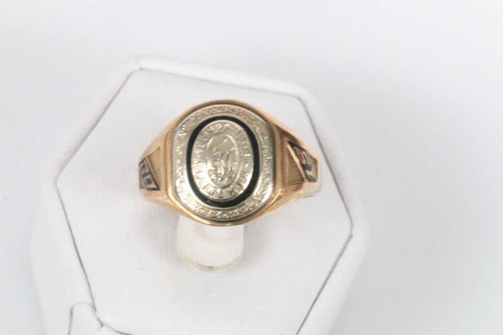 10 Kt Gold 1930 Hamburg High School class Ring 7.0 grams. (1 of 5)
