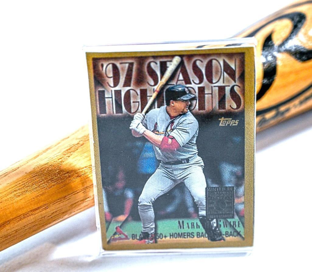 Mark McGwire St. Louis Cardinals Rawlings Big Stick Mark McGwire Model Beige - Game Used 33 Inch Bat (1 of 3)