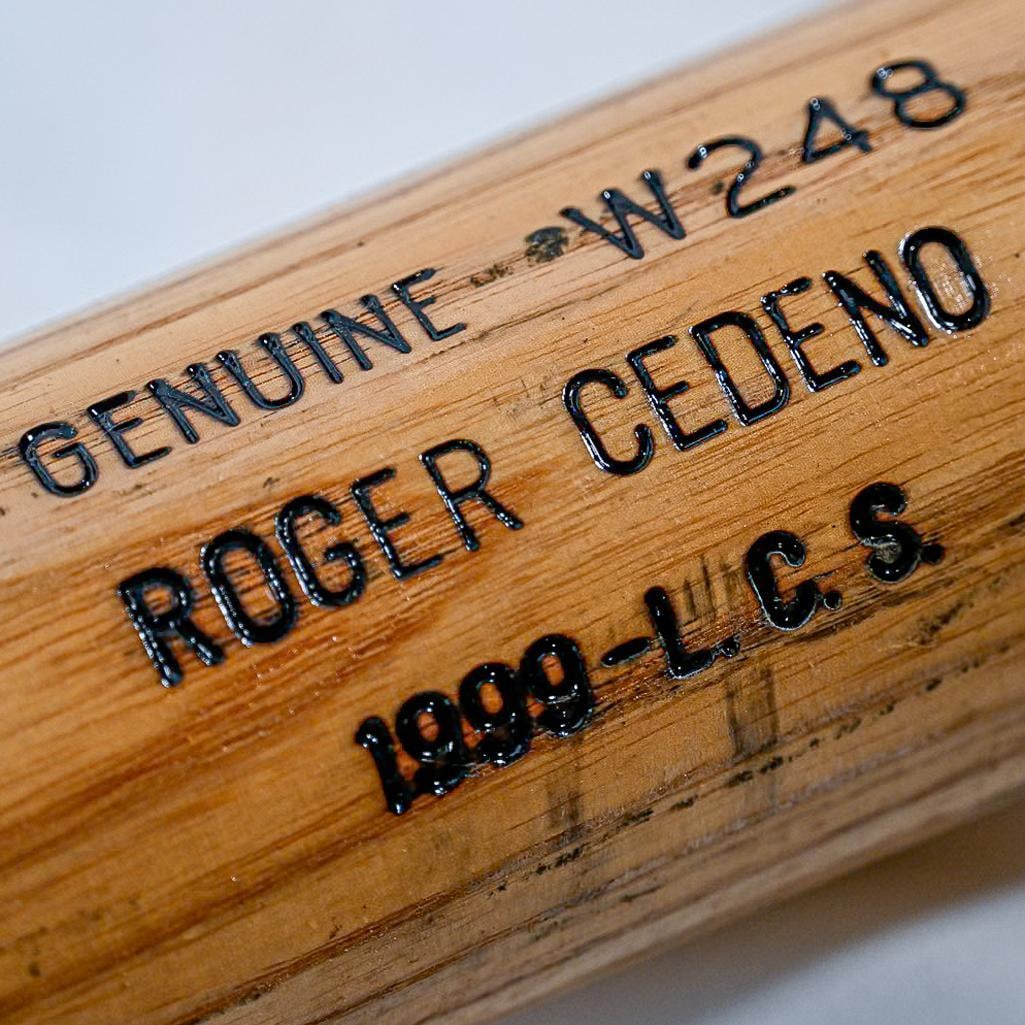 Roger Cedeno New York Mets Louisville Slugger W248 Model Standard 1999 L.CS - Game Used 34 Inch Bat (1 of 4)