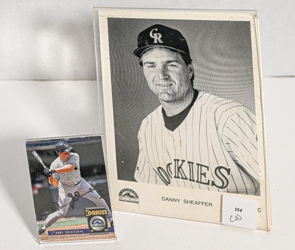 Danny Sheaffer St. Louis Cardinals Large Photo print with signed Card in acrylic stands  (1 of 6)