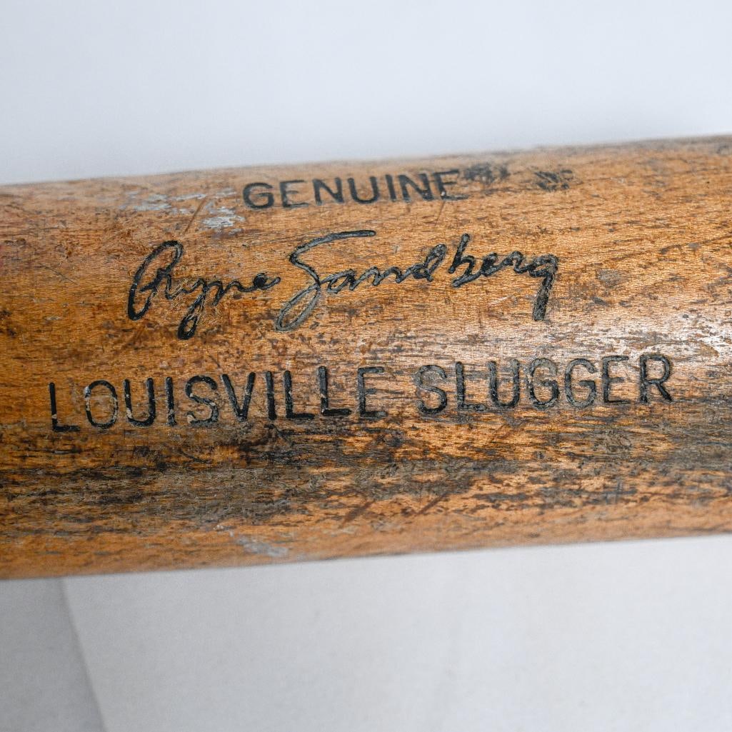 Ryne Sandberg Chicago Cubs Louisville Slugger 28 Inch Ryne Sandberg 125k Bat - Hall of Fame (1 of 4)