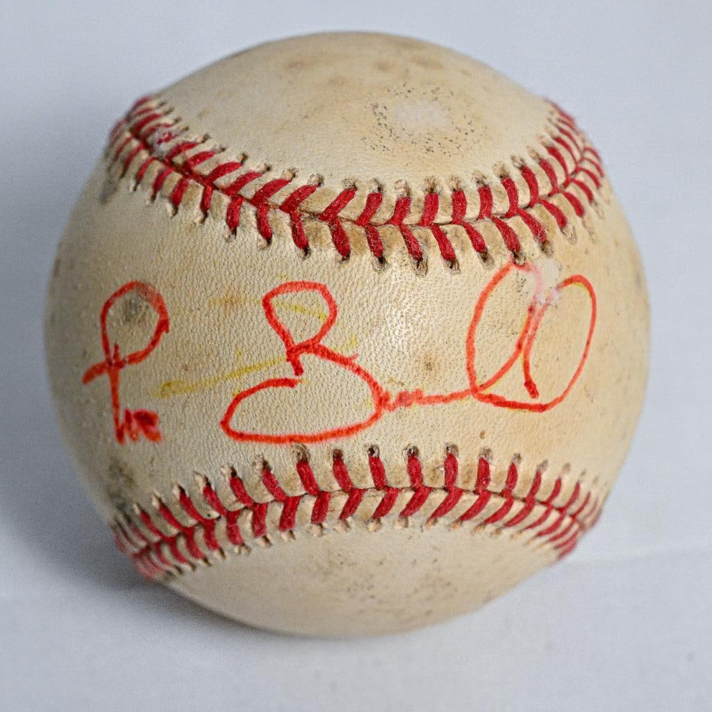 Autographed Baseball Unknown Signed Ball - Red Ink (1 of 4)