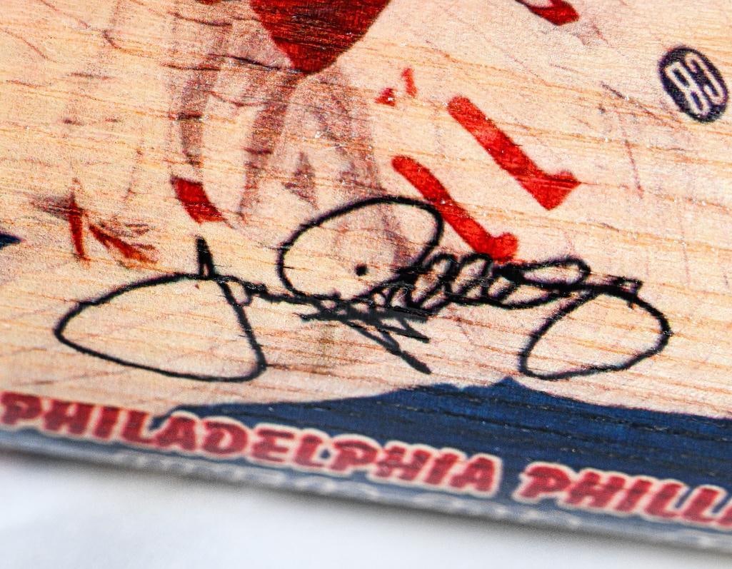 Jimmy Rollins Autographed Philadelphia Phillies Commemorative Jimmy Rollins All Time Hits Leader Jun (1 of 8)