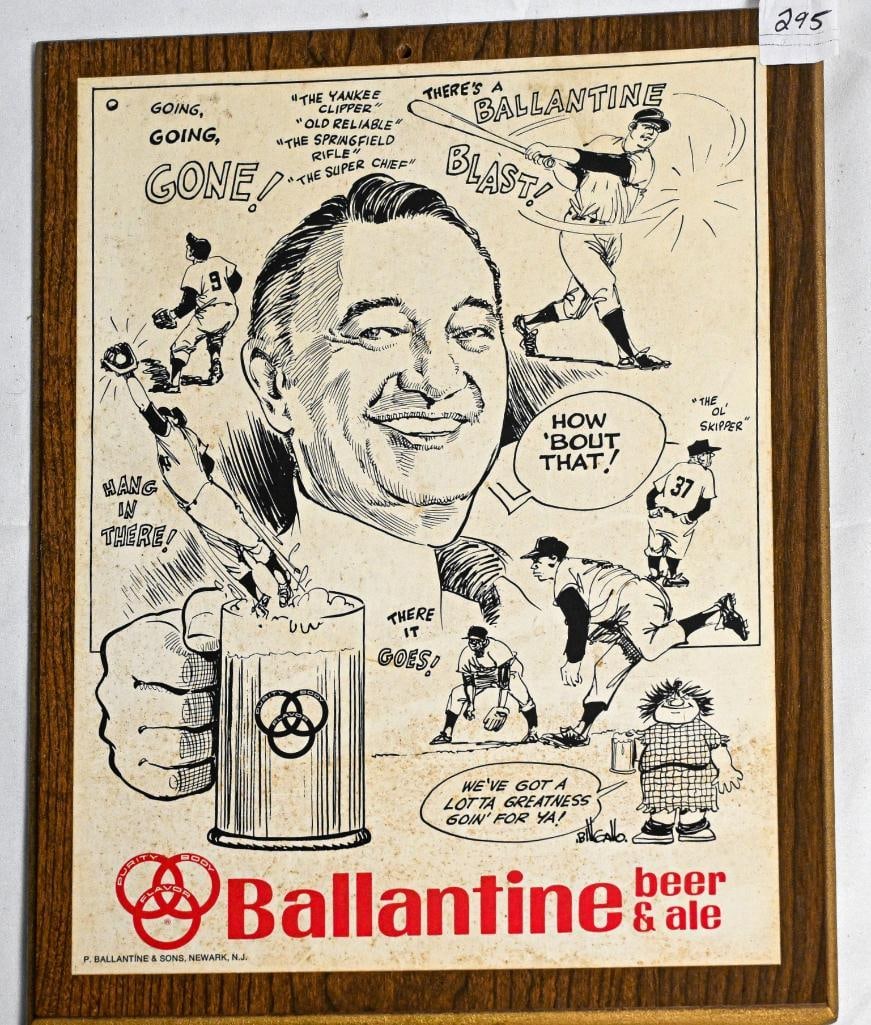 Philadelphia Phillies 10x13 Cartoon Caricature Advertising Ballantine Beer & Ale (1 of 4)