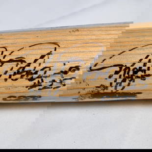 Raphael Palermo Texas Rangers Autographed Bat Louisville Slugger C271 Genuine Player Model 33": This rare and highly coveted AUTHENTIC collector’s autographed Bat Louisville Slugger C271 Genuine Player Model Signed 33.5 inch Bat with Pine tar on handle and larger knob with tape by Raphael Pale