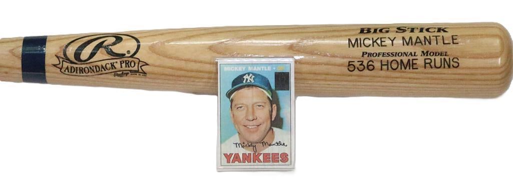 Mickey Mantle New York Yankees Adirondack Big Stick Mantle Type Model Used with Brown Tape 34 Inch - (1 of 8)
