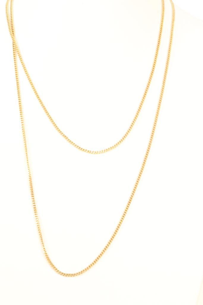 14K gold  Chain with Clasp end to attach a pocket watch, pendant etc.26.1 grams (1 of 5)