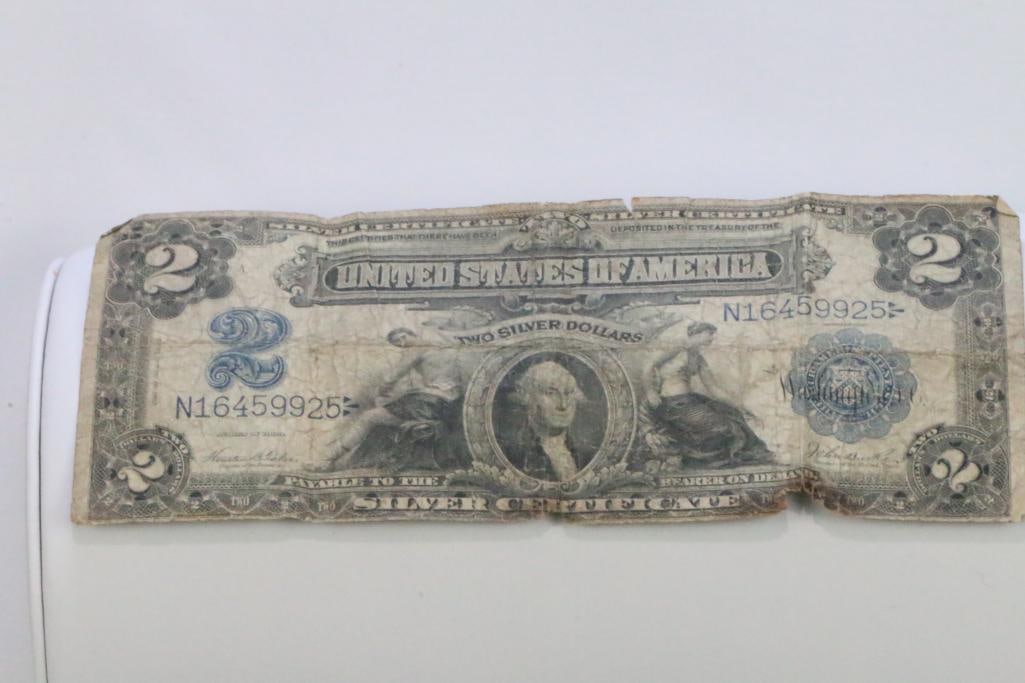 Large Two Dollar Silver Certificate ISSUE SERIES OF 1899 (1 of 14)