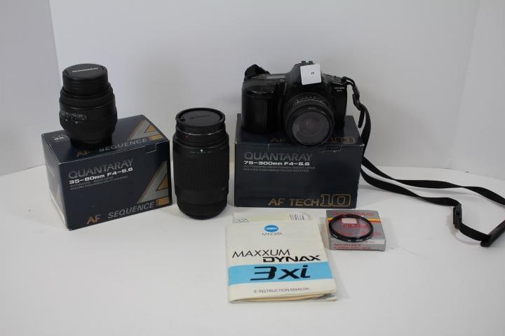 MINOLTA MAXXUM 3XI CAMERA WITH 2 EXTRA ZOOM LENSES (1 of 3)