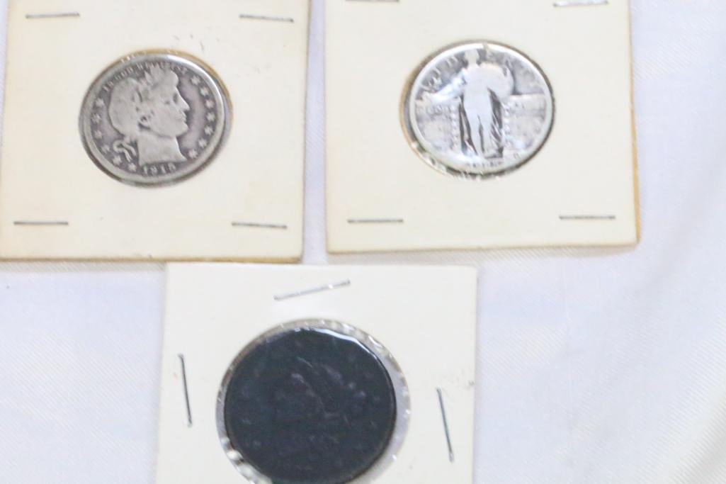 Lot of coins 1883 One Cent 1915 Barber  1925 Standing Liberty (1 of 11)