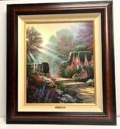 Thomas Kinkade "Garden of Grace" GARDENS OF LIGHT I Framed  P/P Canvas Lithograph 20" x 24" (1 of 18)
