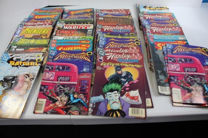 Lot of 98 Assorted DC & Marvel Comic Books from 80's & 90's, including Superman, Bat Girl, and other (1 of 15)