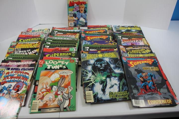 Lot of 99 Assorted DC & Marvel Comic Books from 80's & 90's, including Superman, Looney Tunes, and o (1 of 18)