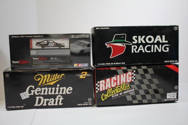 Lot of 4 LIMITED EDITION NASCAR & others 1:24 diecast replicas Rick Mast, & more, IN BOXES, many inc (1 of 20)